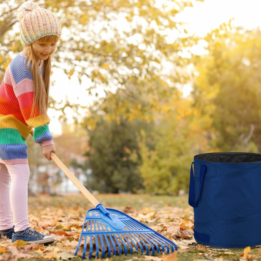 Relaxdays Set Mit 3 Pop-Up-Gartensacken, 85 L, Blau New