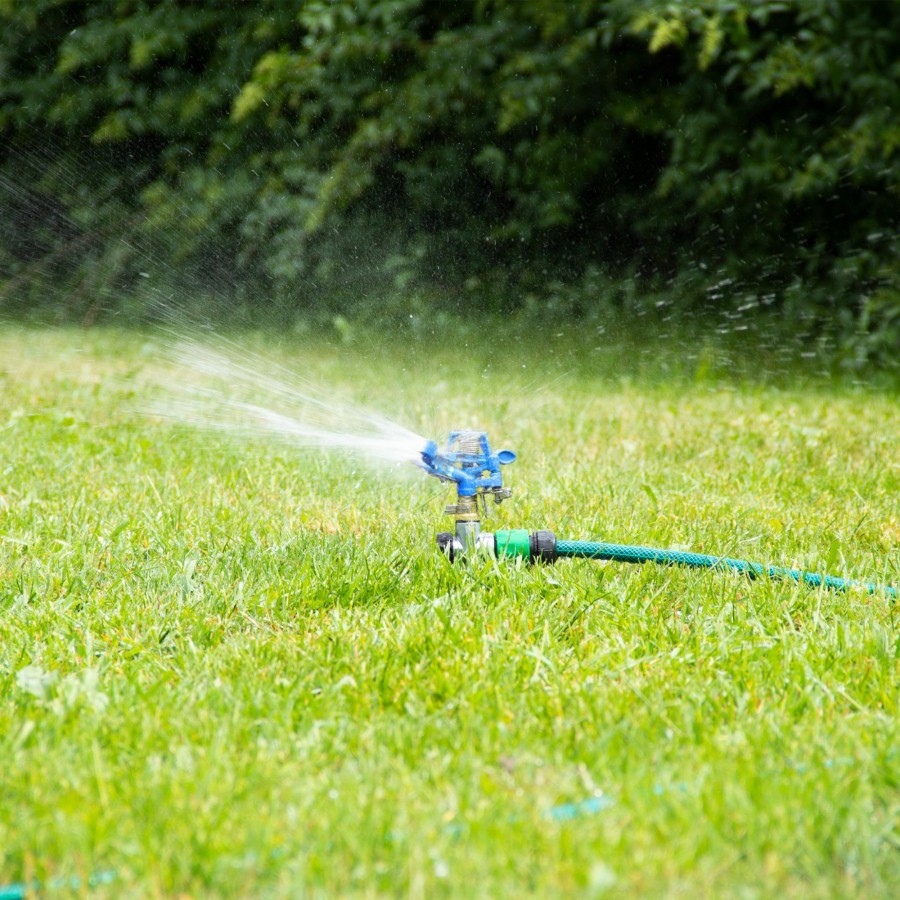 Relaxdays 360° Impact Sprinkler In Blau Clearance