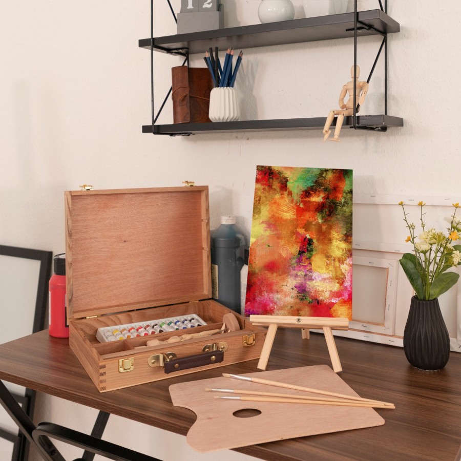 Relaxdays Kunstkoffer Holz 22-Teilig Online