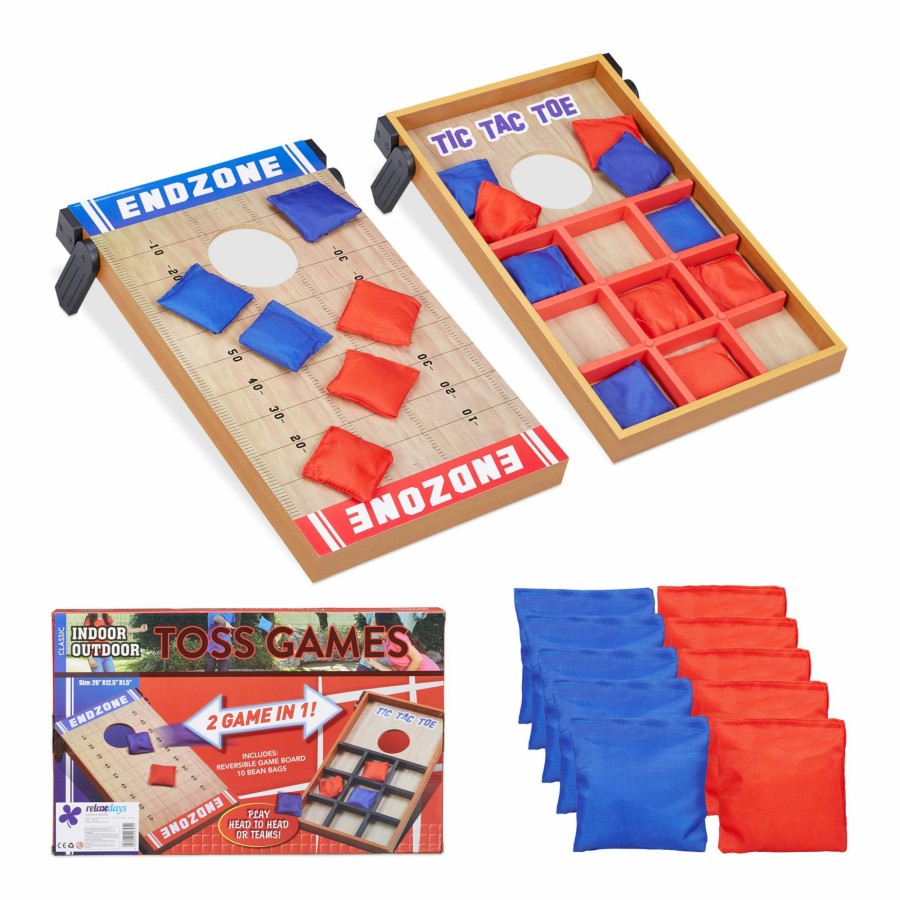 Relaxdays 2-In-1-Cornhole- Und Tic-Tac-Toe-Spiel Clearance