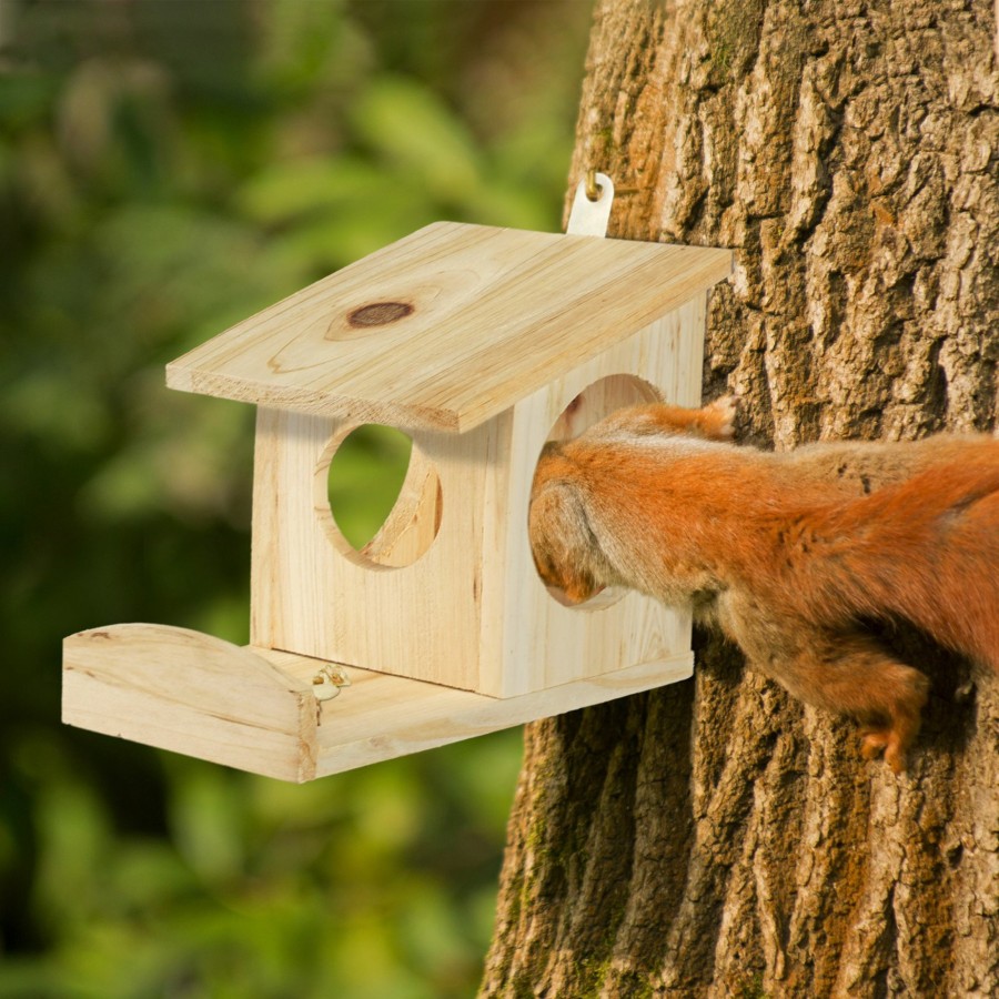 Relaxdays Hangender Eichhornchen-Futterspender Best