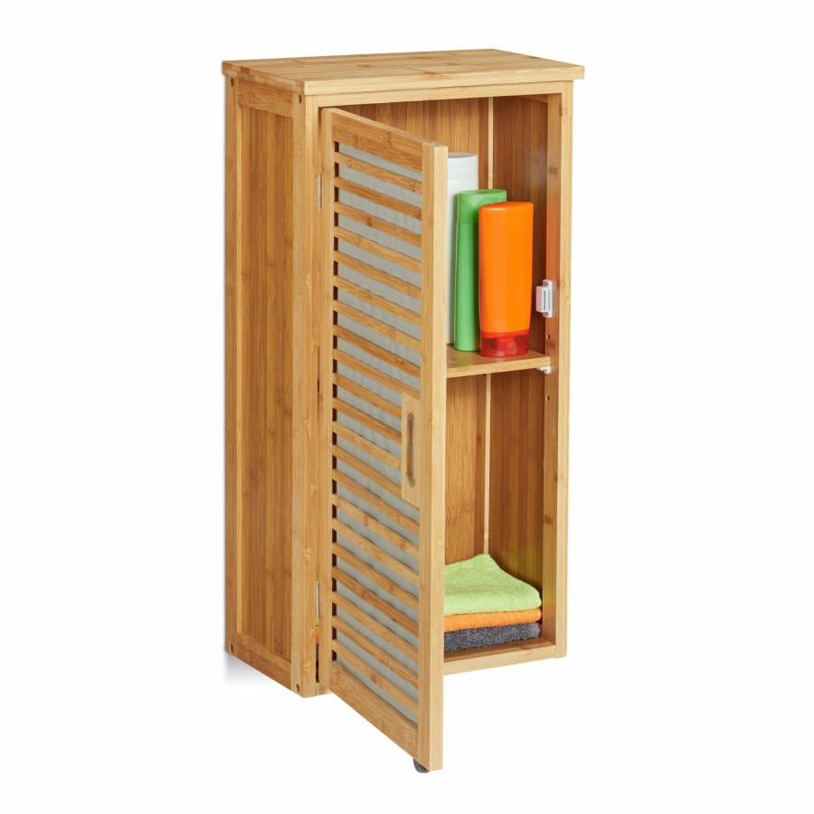 Relaxdays Bambus-Wandschrank Clearance