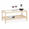 Relaxdays Langer Couchtisch Mit Glasplatte Best