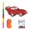 Relaxdays Rotes Auto-Pinata-Set Mit Konfetti New