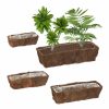 Relaxdays Set Mit 4 Langen Naturlichen Blumentopfen Wholesale