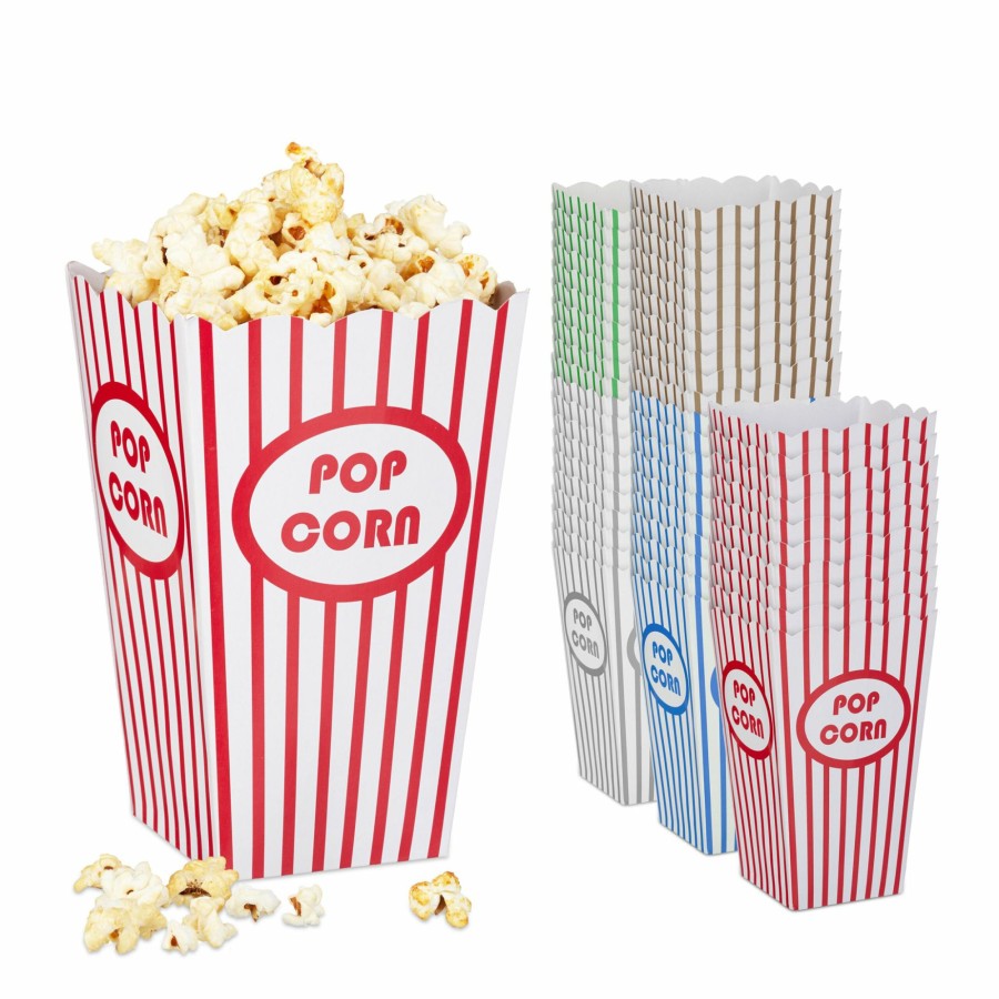 Relaxdays Set Mit 50 Popcornbeuteln In 5 Farben Best