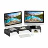 Relaxdays Schwarzer Monitorstander Fur 2 Monitore Best