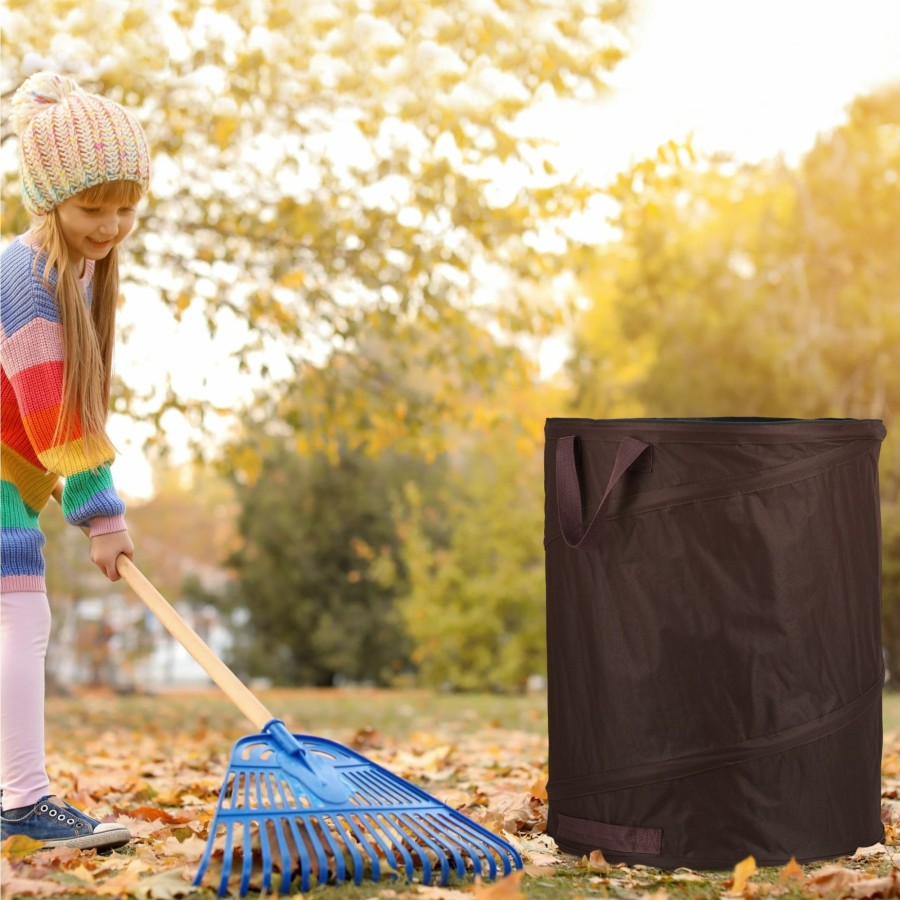 Relaxdays Set Mit 3 Pop-Up-Gartensacken, 160 L, Braun Clearance