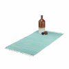 Relaxdays Flickenteppich Mit Fransen Turquoise New