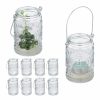 Relaxdays Set Mit 12 Vintage-Kerzenlaternen Aus Glas Clearance