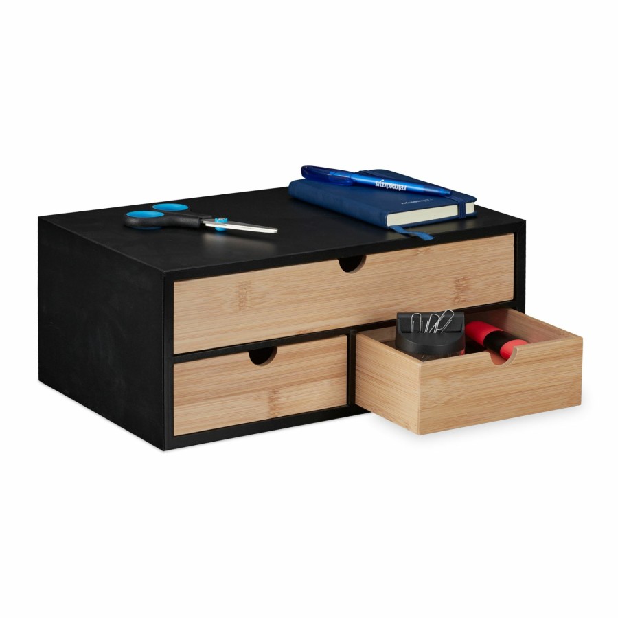 Relaxdays Schreibtisch-Organizer Mit 3 Schubladen Wholesale