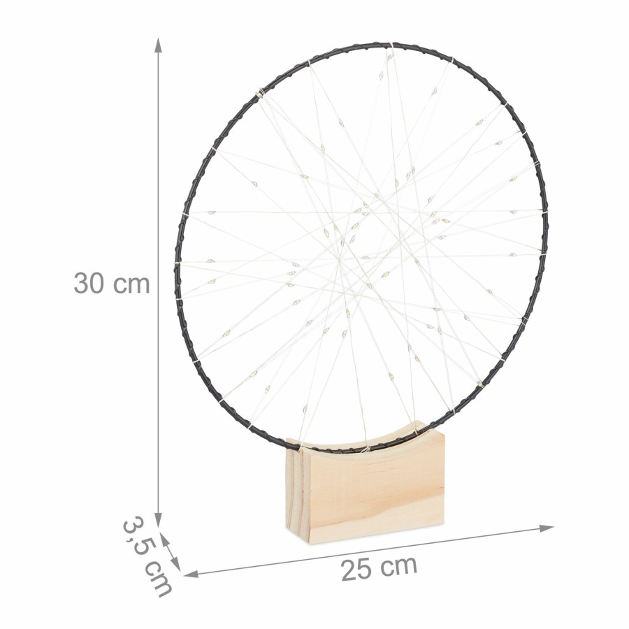 Relaxdays Led-Lichtringdekoration 25 Cm Hot