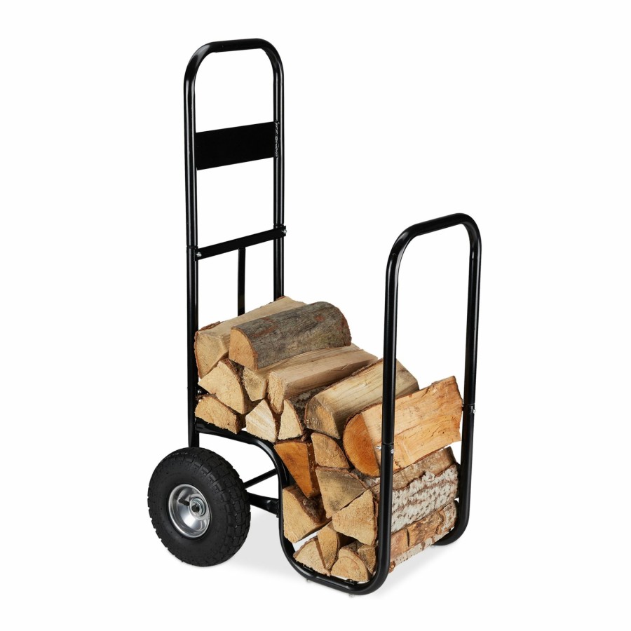 Relaxdays Holzwagen Mit Luftreifen Hot