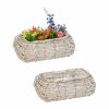 Relaxdays Gebogener Blumentopf 2Er-Set Hot