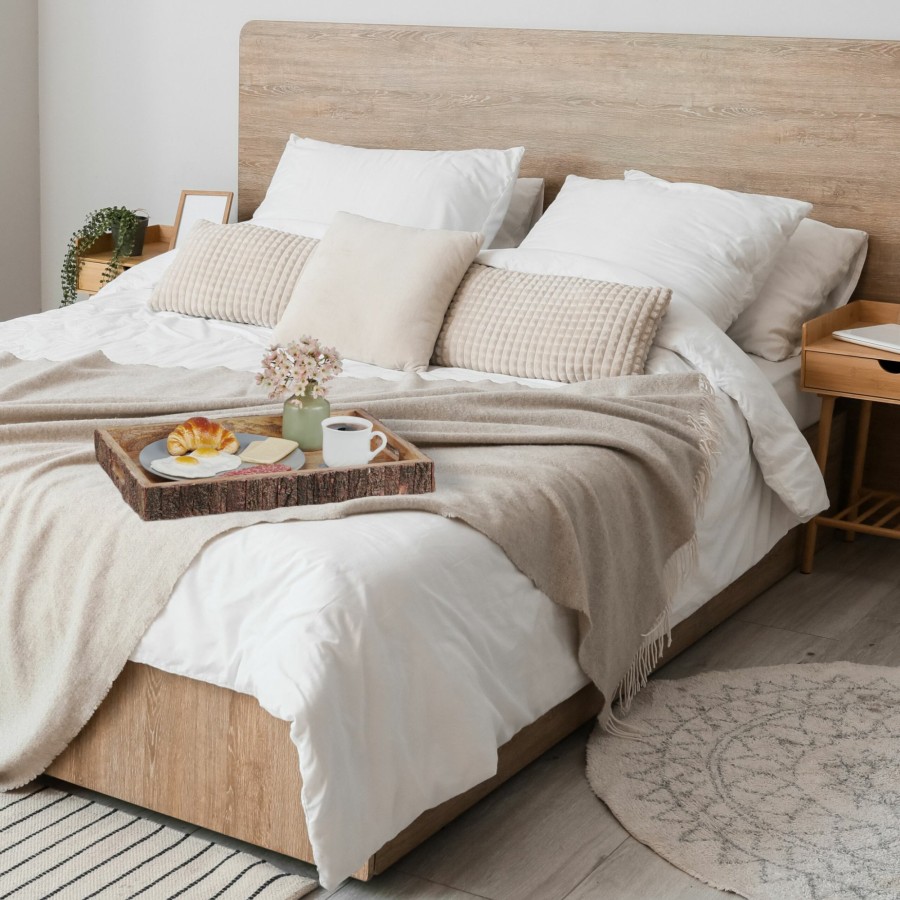 Relaxdays Serviertablett Aus Mangoholz, 3Er-Set Online