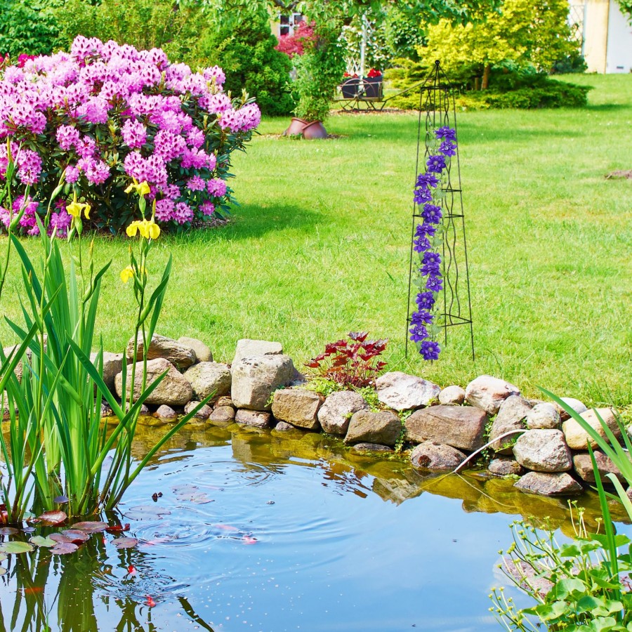 Relaxdays Gartenobelisk In Schwarz Clearance