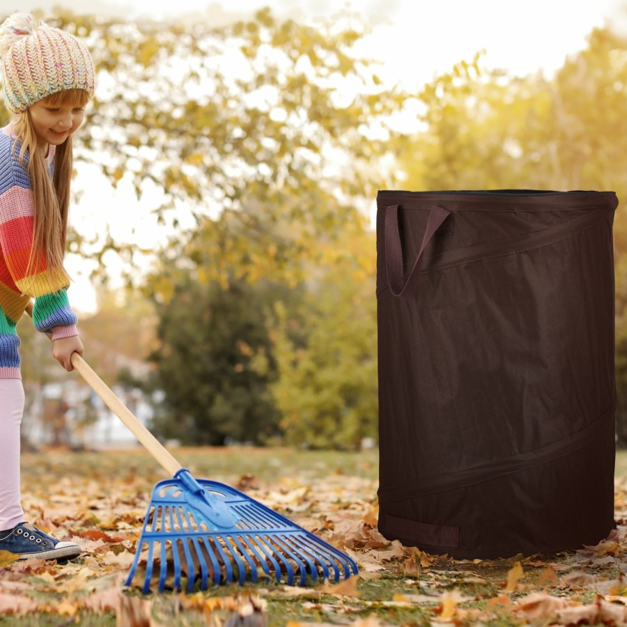 Relaxdays Set Mit 2 Pop-Up-Gartensacken, 120 L, Braun Clearance