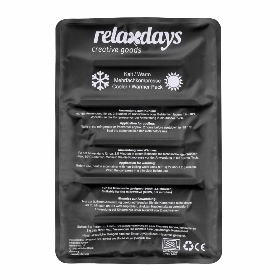 Relaxdays Grose Heis- Und Kaltgelpackung In Schwarz Best