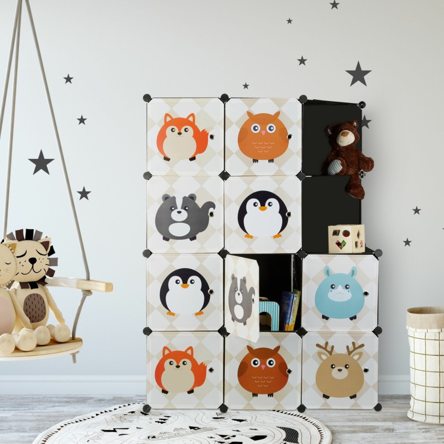 Relaxdays Modulares Kinderregal Mit Tiermotiv Online