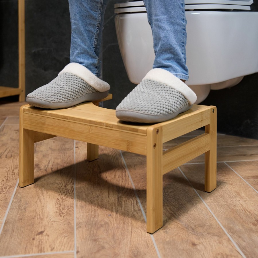 Relaxdays Toilettenhocker Aus Bambus Online