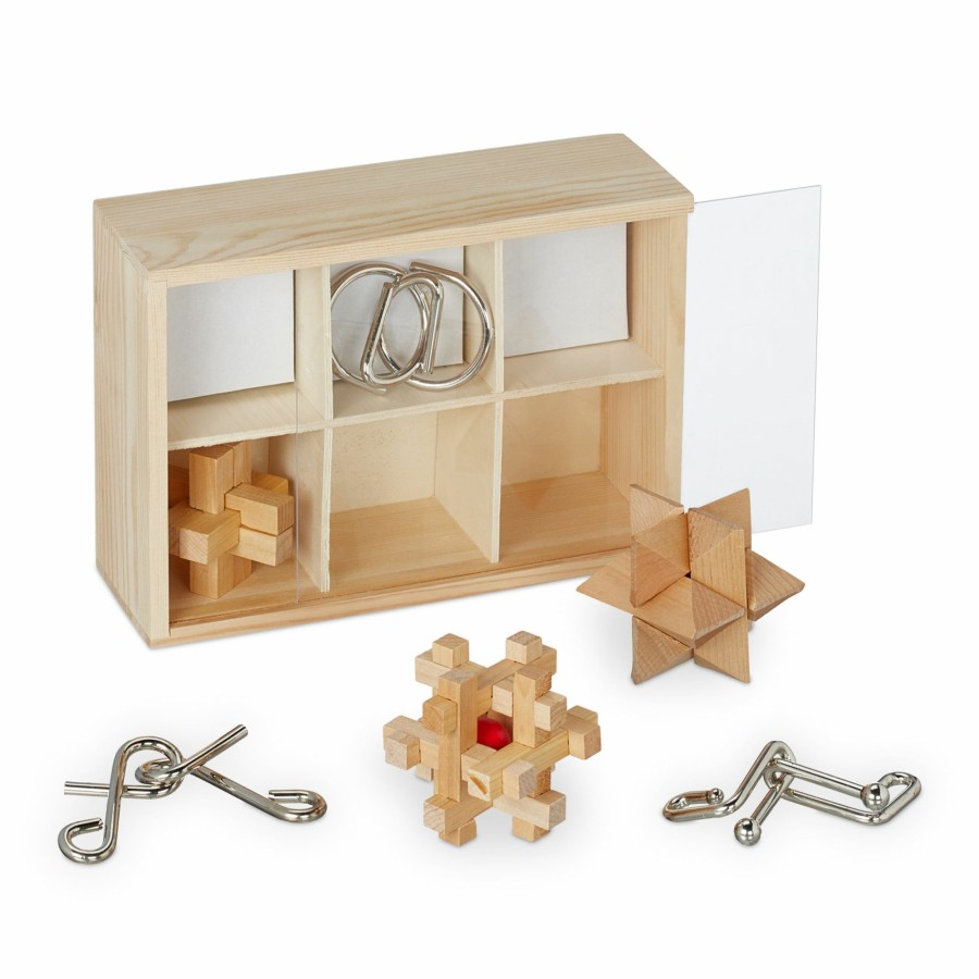 Relaxdays Puzzle-Set Aus Holz Und Metall Online