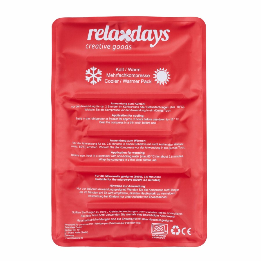 Relaxdays Grose Heis- Und Kaltgelpackung In Rot Online