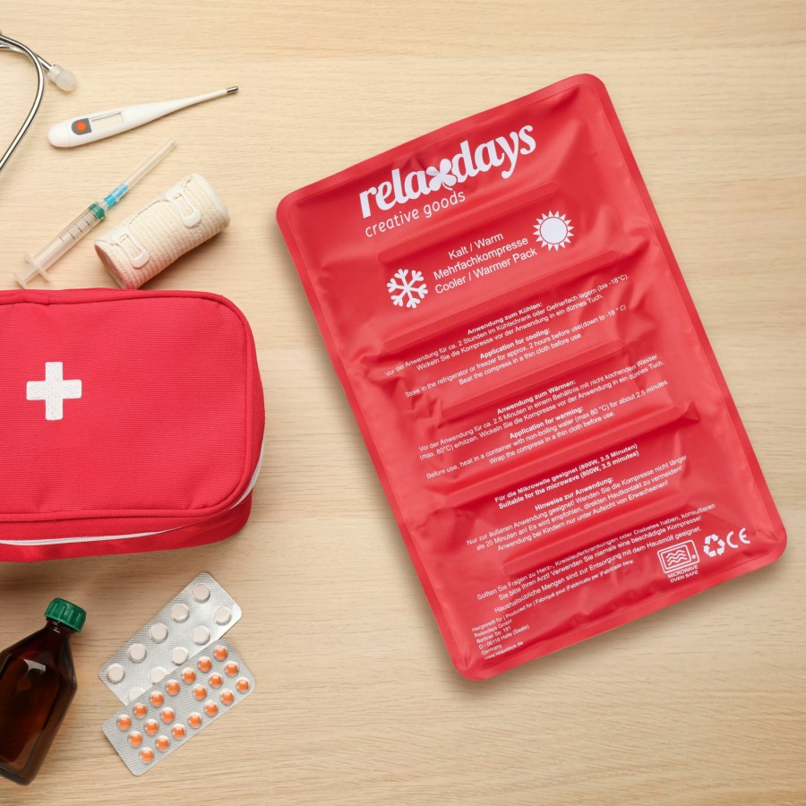 Relaxdays Grose Heis- Und Kaltgelpackung In Rot Online