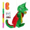 Relaxdays Dinosaurier-Pinata-Set Mit Konfetti Hot