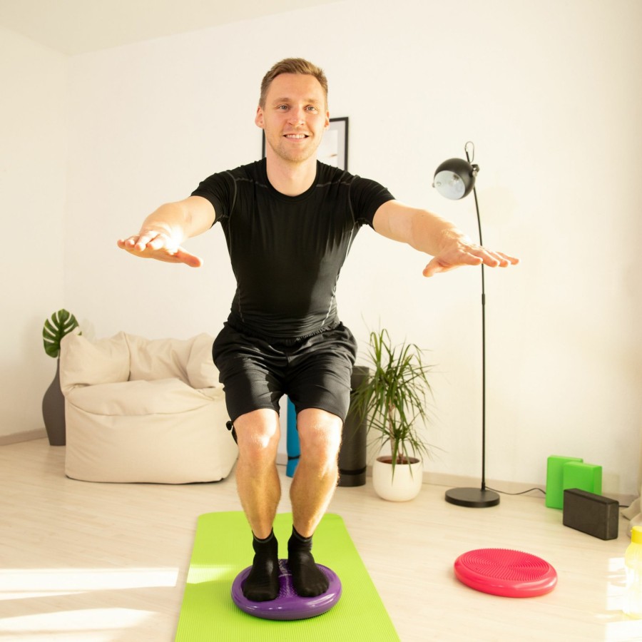 Relaxdays 33 Cm Grose Balancescheibe Mit Luftpumpe Best