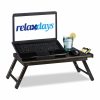 Relaxdays Dunkelbrauner Laptoptisch Aus Bambus New