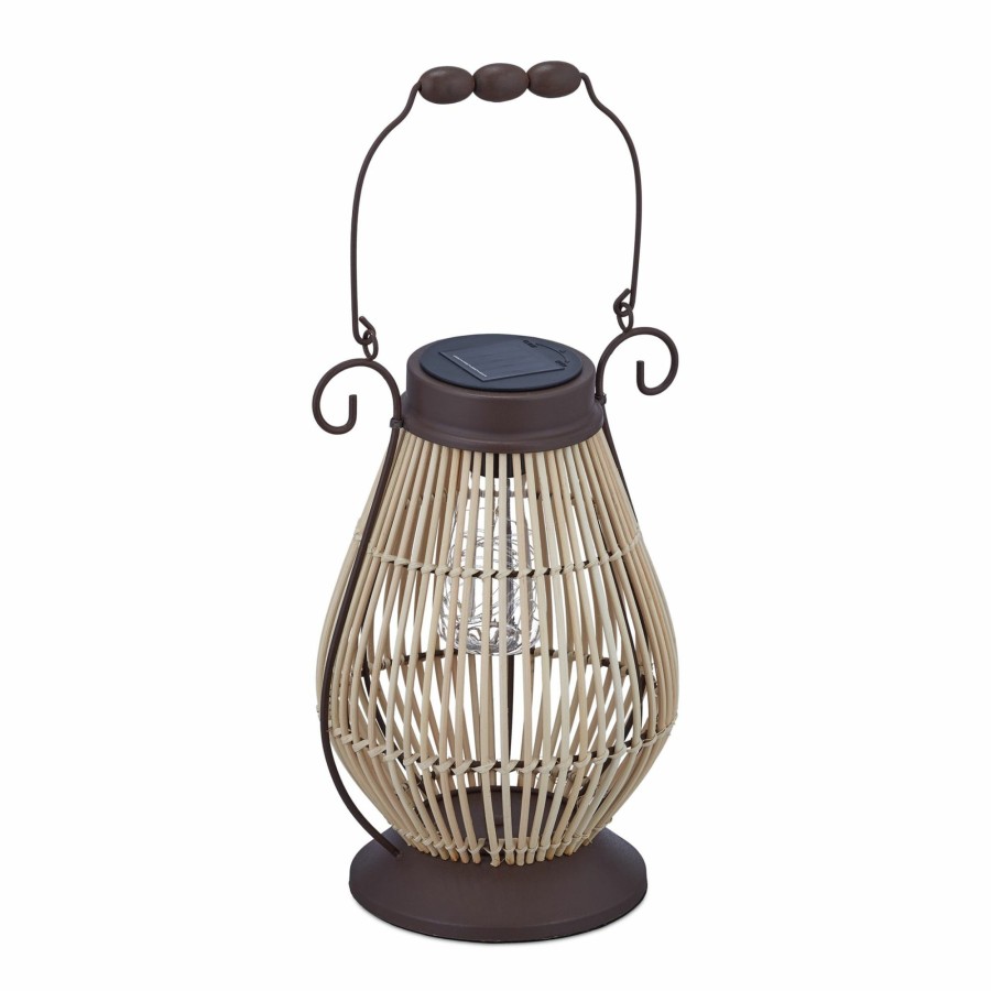 Relaxdays Solarlampe Aus Metall Und Rattan Wholesale