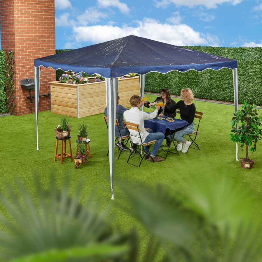 Relaxdays Blauer Pavillon 3X3M Best