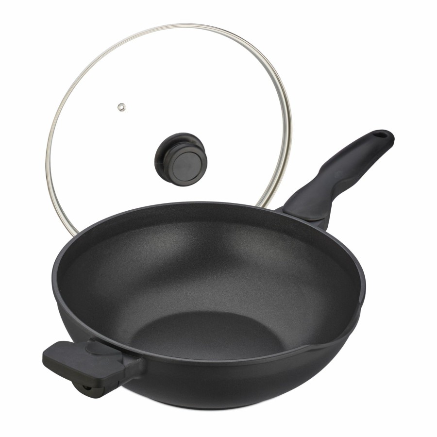 Relaxdays Wok Mit Deckel 30 Cm New