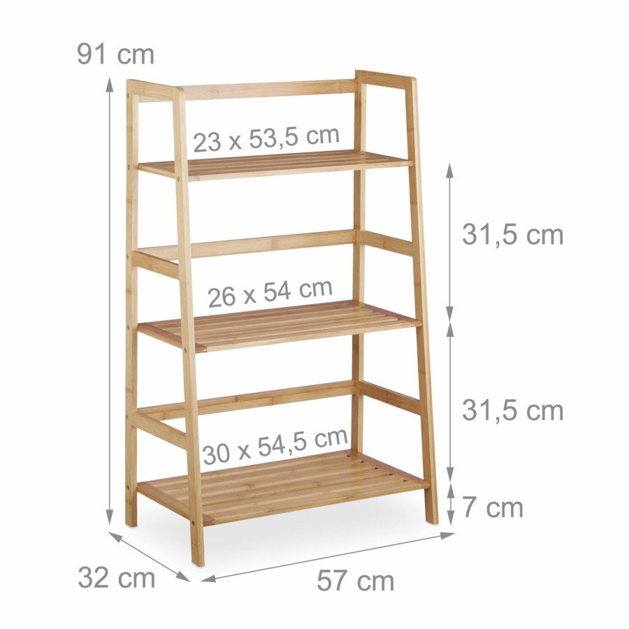 Relaxdays Standregal Aus Bambus Wholesale