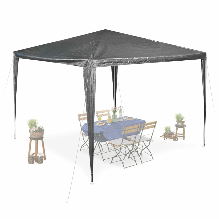 Relaxdays Grauer Pavillon 3X3M Wholesale