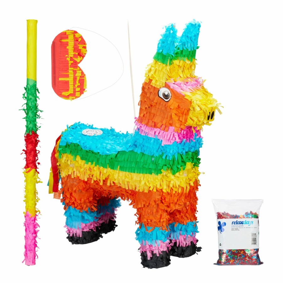 Relaxdays Set Pinata Mit Konfetti Bright Donkey Online